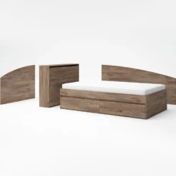 Letto una piazza e mezza moderno 120x200 cm marrone LG62