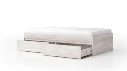 Letto una piazza e mezza moderno 120x200 bianco legno LG62