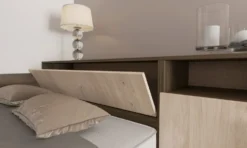 Letto una piazza e mezza 120x190 rovere chiaro e scuro LI2