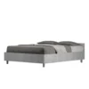 Letto 140x190cm alla francese con testiera moderna cemento LIT335