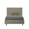 Letto 120x190cm a una piazza e mezza con testiera trapuntata cappuccino LIT201