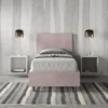 Letto 90x210cm contenitore con cuscino imbottito in microfibra glicine lilla LIT110