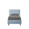 Letto 90x210cm contenitore con cuscino imbottito in microfibra azzurro LIT110