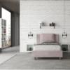 Letto 120x190cm contenitore con cuscino in microfibra glicine lilla LIT162