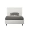Letto 120x210cm contenitore con testiera a linee verticali bianco LIT224