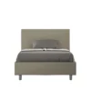 Letto 120x190cm contenitore con testiera in similpelle cappuccino LIT148