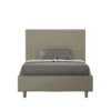 Letto 120x190cm contenitore con testiera a quadretti cappuccino LIT208