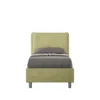 Letto 90x190cm contenitore con tre bottoni in microfibra tè verde LIT112