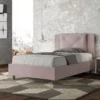 Letto 120x210cm contenitore con tre bottoni in microfibra glicine lilla LIT188