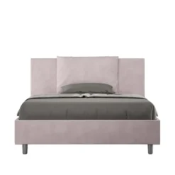 Letto 140x210cm contenitore francese giroletto in microfibra glicine lilla LIT280