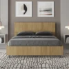Letto 140x200cm contenitore francese testiera inclinata quercia LIT346