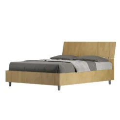 Letto 140x200cm contenitore francese testiera inclinata quercia LIT346