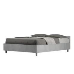 Letto 140x190cm contenitore francese moderno cemento LIT336
