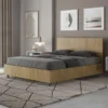 Letto 140x200cm contenitore francese testiera dritta quercia LIT342