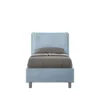 Letto 80x200cm contenitore singolo con tre bottoni in microfibra azzurro LIT50