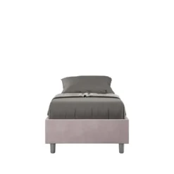 Letto 90x210cm contenitore sommier in microfibra glicine lilla LIT98