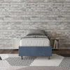 Letto 90x210cm contenitore sommier in microfibra blu LIT98