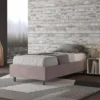 Letto 90x200cm contenitore sommier in microfibra glicine lilla LIT96
