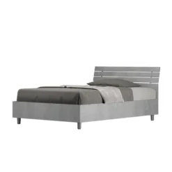 Letto 120x200cm contenitore testata inclinata cemento LIT256