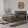Letto 120x190cm contenitore testata dritta noce LIT250