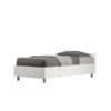 Letto 80x200cm contenitore testiera effetto legno bianco frassino LIT76