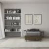 Letto 80x190cm contenitore testiera in nobilitato effetto legno noce LIT74