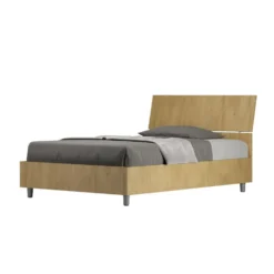 Letto 120x190cm contenitore testiera inclinata quercia LIT244