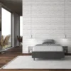 Letto 140x200cm francese sommier in microfibra grigio LIT263