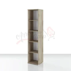 Libreria a colonna alta e stretta rovere chiaro LUI4