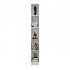 Libreria a colonna 25x182 cm salvaspazio bianco opaco LBT19
