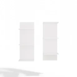 Libreria a muro 35x180 cm a 6 ripiani bianco opaco LBT11