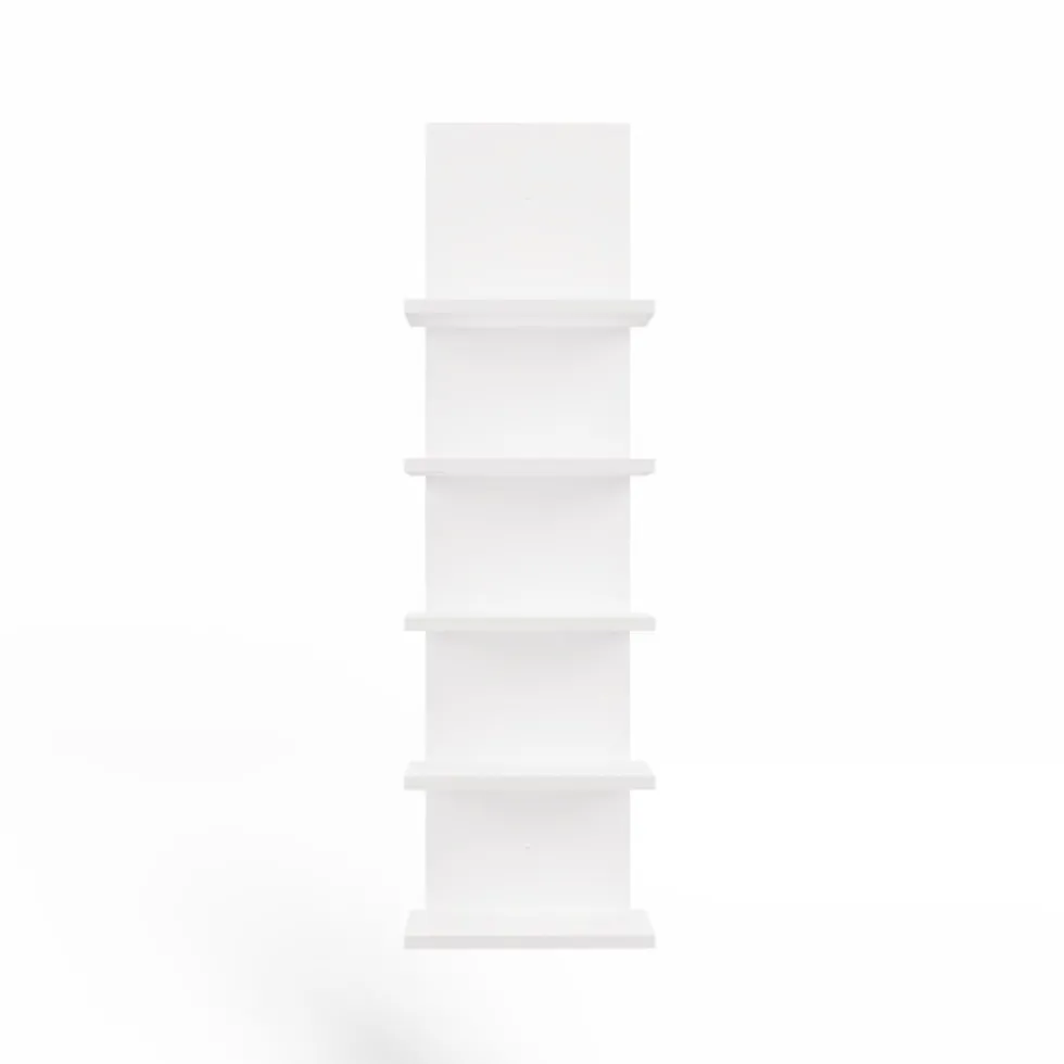 Libreria a muro 29,5x100 cm a 5 ripiani bianco opaco LBT22