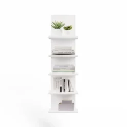 Libreria a muro 29,5x100 cm a 5 ripiani bianco opaco LBT22