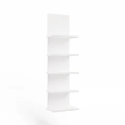 Libreria a muro 29,5x100 cm a 5 ripiani bianco opaco LBT22