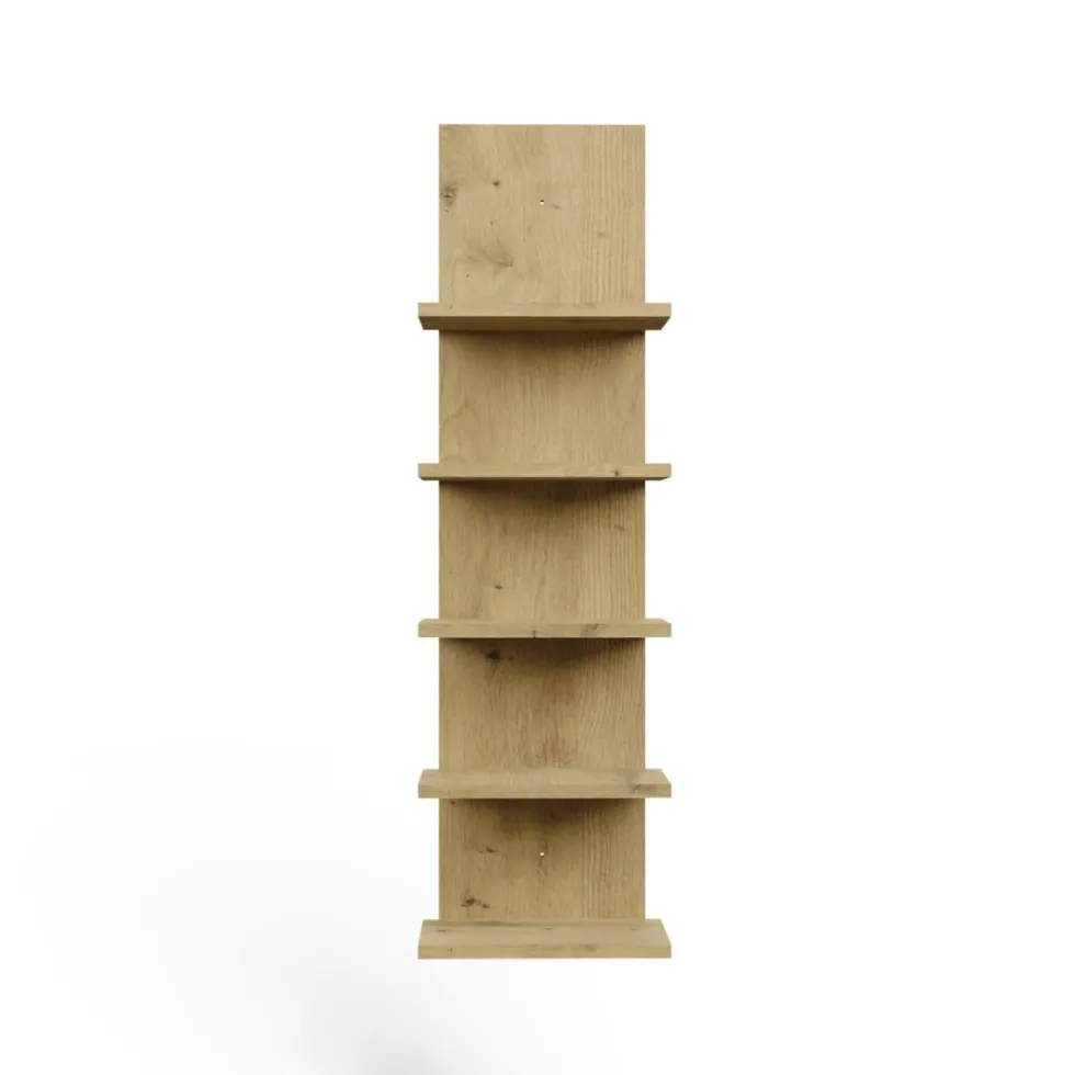 Libreria a muro 29,5x100 cm a 5 ripiani rovere LBT22
