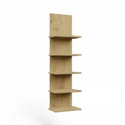 Libreria a muro 29,5x100 cm a 5 ripiani rovere LBT22