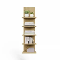 Libreria a muro 29,5x100 cm a 5 ripiani rovere LBT22
