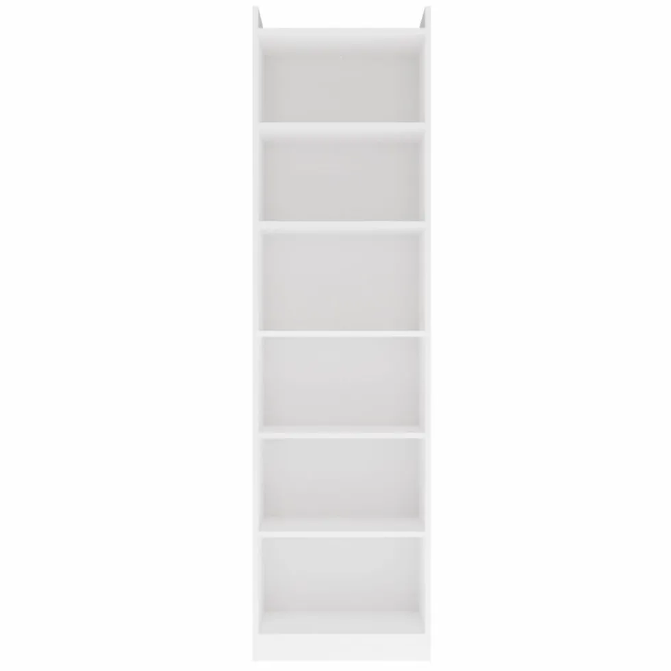 Libreria moderna 50x183 cm 7 ripiani bianco opaco LBT23