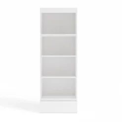 Libreria moderna 65x183x37 cm con cassetto bianco opaco LBT24