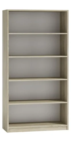 Libreria moderna 80x182x30 cm con 4 ripiani rovere chiaro LBT3