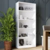 Libreria moderna 80x182x30 cm con 4 ripiani bianca LBT3
