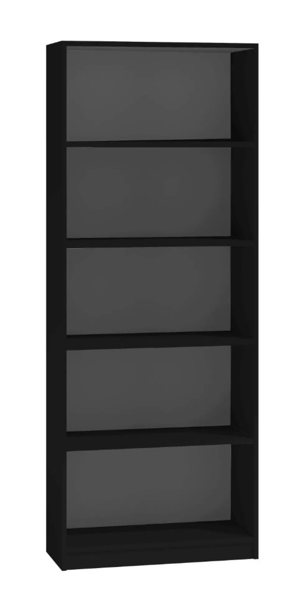 Libreria moderna 60x182x30 cm con 4 ripiani nera LBT2