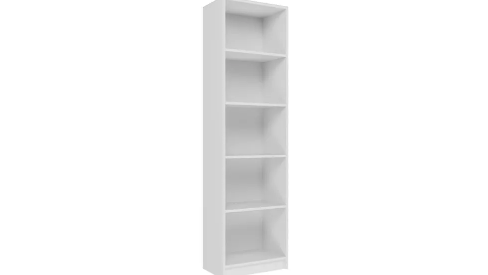 Libreria moderna 50x182x30 cm con 4 ripiani bianca LBT4