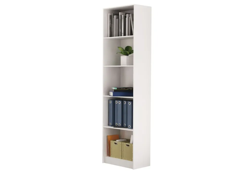 Libreria moderna 50x182x30 cm con 4 ripiani bianca LBT4