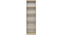 Libreria moderna 50x182x30 cm con 4 ripiani rovere chiaro LBT4