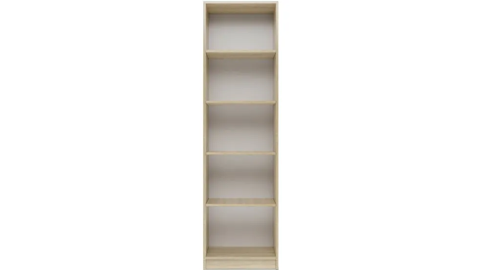 Libreria moderna 50x182x30 cm con 4 ripiani rovere chiaro LBT4