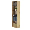 Libreria moderna 50x182x30 cm con 4 ripiani rovere naturale LBT4