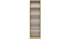 Libreria moderna 50x182x30 cm con 4 ripiani rovere naturale LBT4