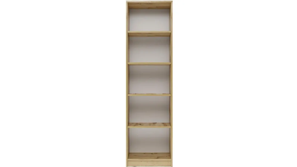 Libreria moderna 50x182x30 cm con 4 ripiani rovere naturale LBT4