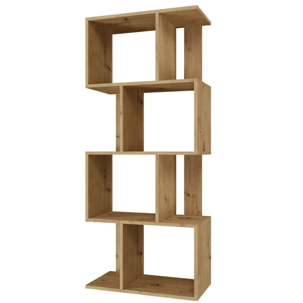 Libreria moderna 59,5x140x30 cm rovere naturale LBT9